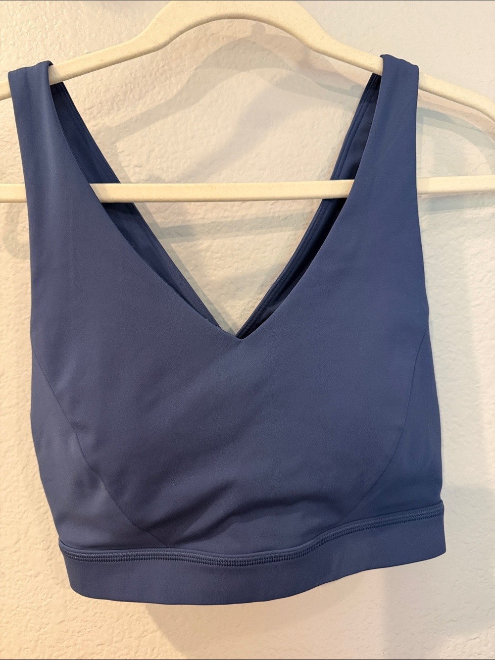 lululemon athletica V-Neck Sports Bra in Dusty Blue